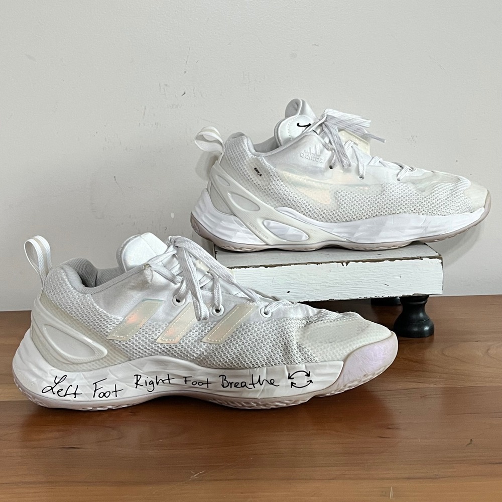 Adidas Exhibit A Candace Parker For Pat Basketball Shoes White Silver GW3837 8.5